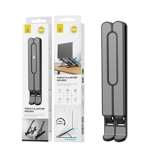 Suporte Dobrável Universal OnePlus NE5137 para Tablet e Laptor Preto Suporte Dobrável Universal OnePlus NE5137 para Tablet e Laptor Preto